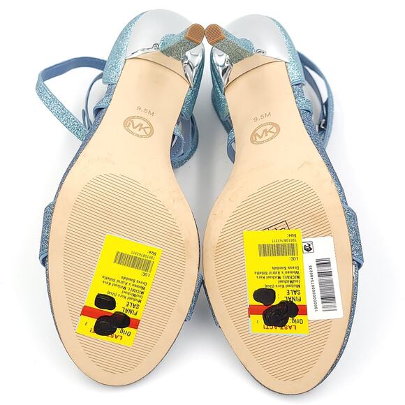 Michael Michael Kors Strappy Stiletto Evening Sandal Astrid Sz US 9.5M Navy Blue - Picture 6 of 6